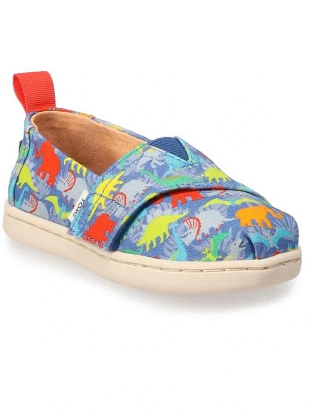 Toms Tiny Alpargata Slip On Dino Shoes Toddler Size 4